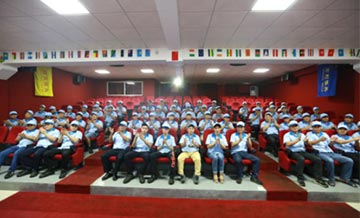 Staff training in YangFan Mold company
